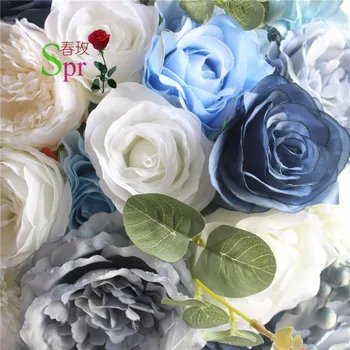 SPR 3/4 loptu mix biela a modrá kvetina ples svadobné centerpieces pre svadobný kvet loptu centerpieces dekorácie
