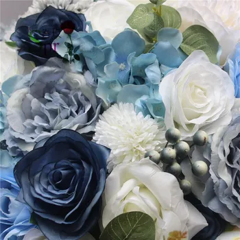 SPR 3/4 loptu mix biela a modrá kvetina ples svadobné centerpieces pre svadobný kvet loptu centerpieces dekorácie