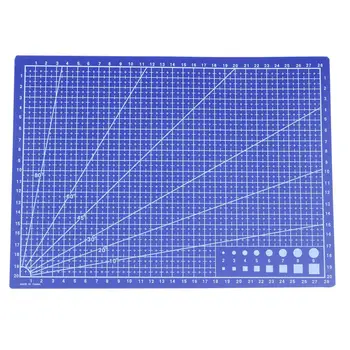A4 Mriežky Rezanie mat Plavidlá Karty Textílie, Kožené kartón 30*22 cm Modrá