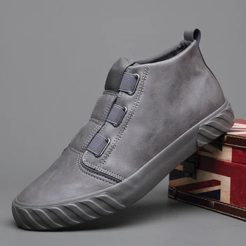 Elastické pánske členkové topánky anti-bump špičkou topánky pracovné topánky luxusné časti kovové pracky na obuv značky dizajnér dezodorant topánky