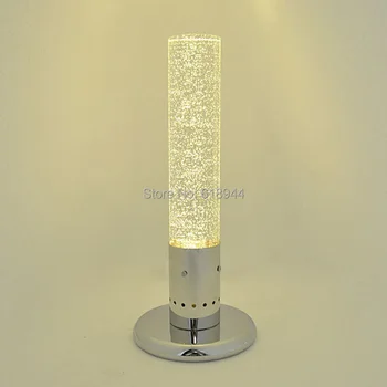 Moderné LED Crystal Nehrdzavejúcej Ocele Tabuľka Lampa Lamparas Stolové Lampy pre Spálne Lampe Deco Nočná Lampa Moderné Spálne Lampshades