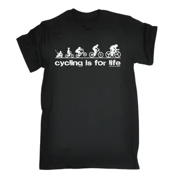 Cycler Je Život TRIČKO Tee Biker Cyklus Jazdiť Vtipný Darček k Narodeninám Prítomných Mužov Tričko Najnižšiu Cenu Bavlna, Krátky Rukáv