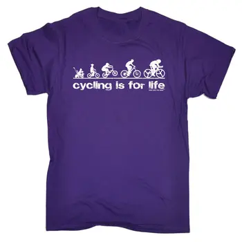 Cycler Je Život TRIČKO Tee Biker Cyklus Jazdiť Vtipný Darček k Narodeninám Prítomných Mužov Tričko Najnižšiu Cenu Bavlna, Krátky Rukáv