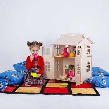 Bábiky Domov Hračky dom, urob si sám Maľovanie stavebná Doska Vzdelávania hračky pre deti, Darčeky bábika príslušenstvo bloku časť lol DFB-2d
