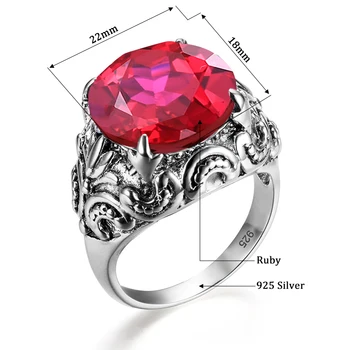 Osobné 925 Sterling Silver Ring Drak Vzor Kolo Skvelý Strih Ruby Svadobné Kapely Krúžok Značky Šperky Pre Ženy Muži