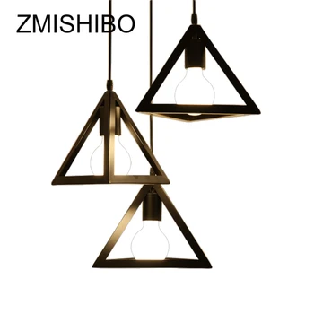 ZMISHIBO Americký štýl Prívesok Lampa Trojuholník E27 220V Black 1-3 Svietidlá Stropné Povrchovú montáž Veranda, Vstupná Svetlo Vnútorné Použitie