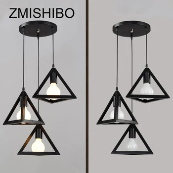 ZMISHIBO Americký štýl Prívesok Lampa Trojuholník E27 220V Black 1-3 Svietidlá Stropné Povrchovú montáž Veranda, Vstupná Svetlo Vnútorné Použitie