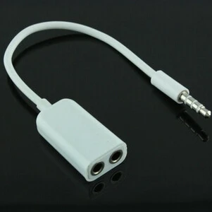 Nové Praktické 3,5 mm Dvojitý Konektor pre Slúchadlá Splitter pre iPod iPhone 4 4S iPad2 Slúchadlo Príslušenstvo