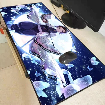 XGZ Anime Dievča Démon Vrah Kimetsu Č Yaiba RGB Veľká Podložka pod Myš s Led Počítač Mousepad s Podsvietenie Klávesnice Stôl Mat