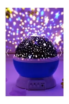 Hviezda Master Renkli Yıldızlı Gökyüzü Projeksiyon Gece Lambası - Mavi
