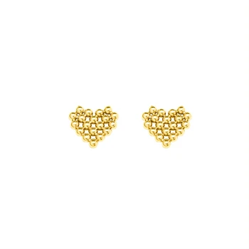 Krásne Multi Perličiek Srdce Stud Náušnice pre Ženy Veľkoobchod Šperky 2020 Módny Štýl Zlatá Farba Nehrdzavejúcej Ocele Orecchini Donna