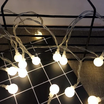 Batérie LED Loptu Garland Svetlá Víla String Nepremokavé Vonkajšie Lampy Vianočné Dovolenku Svadobné Party Dekorácie Svetlá
