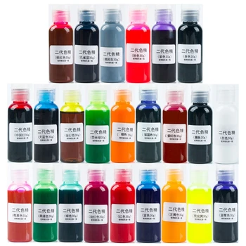 24 Farby, Veľké Fľaše 30ml Živice Pigment Auta Transparentné Epoxidové UV Živice Farbivo U4LF