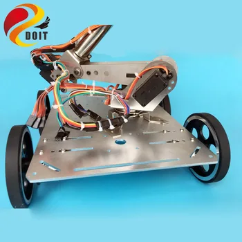 DOIT C600 NOVÝ Robot Kovové Smart 4wd Auto Šasi s Robotické Rameno/Manipulačného+Uchopovač/Pazúr DIY RC Hračky Robotický Model