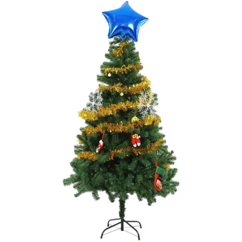 Zlato Pozlátko Garland Star Stuha na Vianočný Stromček, Dekorácie, Svadobné Narodeninovej Party Dodávky 10Pcs