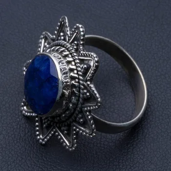 Prírodné Sapphire 925 Sterling Silver Ring, NÁM Veľkosť 7 R2781