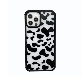 Gimfun Cartoon Mlieko Leopard Tlač Telefón puzdro pre iPhone 11 12 Mini Pro Max XS Max X XR 7 8 Plus SE 2020 Mäkké Silikónové puzdro