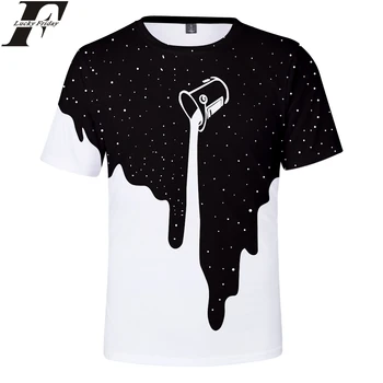LUCKYFRIDAYF 2018 Vysypaný Mlieko Priestor Galaxy 3D T-Tričko Krátky Rukáv tričko Pravidelné T-shirt Muža/Ženy hit hop Oblečenie Plus Veľkosť