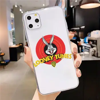 Legrační Karikatúra Bugs Bunny Telefón Prípade Transparentné pre iPhone 6 7 8 11 12 s mini pro X XS XR MAX Plus
