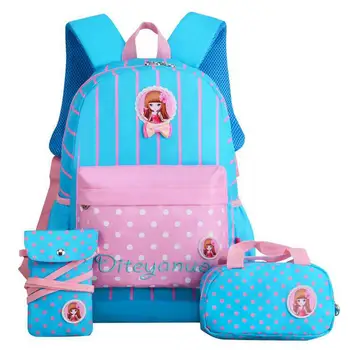2018 Módne deti karikatúra tlače batohy deti školské tašky pre dievčatá High-capacity princezná cestovný batoh mochila lech