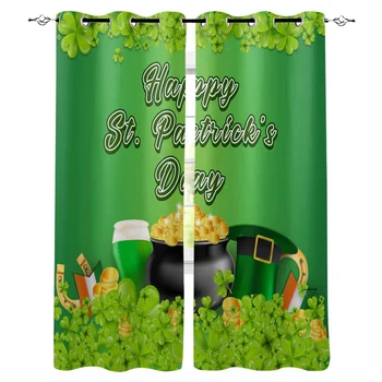Saint Patrick ' s Day, Ďatelina Okenné Záclony Kuchyňa Položky Závesy Závesy pre Spálne Domova Závesy pre Obývacia Izba
