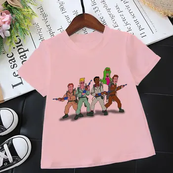 Krátky Rukáv Lete Chlapci Dievčatá Starej Školy Logo Ghostbuster Tlač T Shirt Deti Novinka Bežné T-shirt Top Oblečenie, Detská Móda