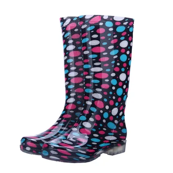 High-hlavne žien rainshoes farebné módne rainboots šmyk, odolné proti opotrebovaniu high-pomoc rainboots teplej vody topánky 36-41