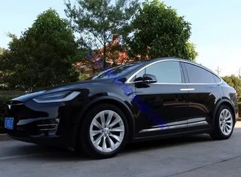 Pre Tesla Model X 2016 2017 2018 ABS Chrome Bočné Dvierka Linky Ozdobu Tela Sklon Prízvuk Liatie Kryt Rámu Styling Protector