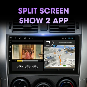 2 din Android 10.0 Auto Rádio Multimediálny Prehrávač Videa Navigaion GPS pre Toyota Croolla E140/150 2006-2013 2Din Stereo FM Displej