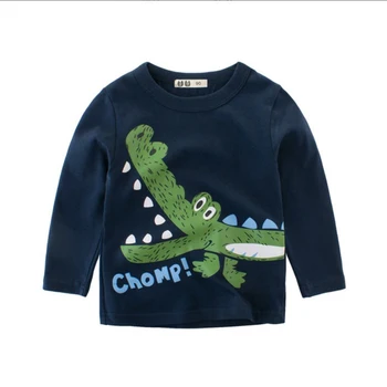 7plus1 2020 nové baby chlapci jar jeseň plná rukáv bavlna krokodíla tričká pre 3T 4t-taktné 5T 6T 7T 8T DETI