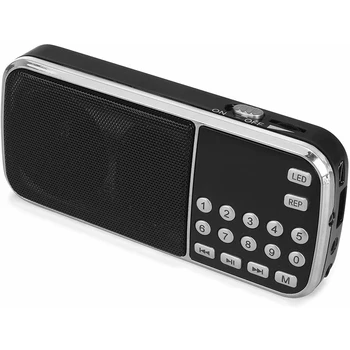 L-088 Mini MP3 Prehrávač Hudby Reproduktor s LED Blesk, Auto Scan, FM Rádio Prijímač, Podpora TF/SD/USB