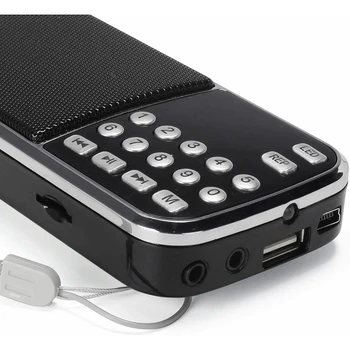 L-088 Mini MP3 Prehrávač Hudby Reproduktor s LED Blesk, Auto Scan, FM Rádio Prijímač, Podpora TF/SD/USB