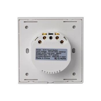 WIFI Smart Light Switch 86 Typ Prepínač Kontakt Panel Pohodlné APP Riadenie AC 100-240V pre Inteligentný Život APP Tuya APP EÚ Plug