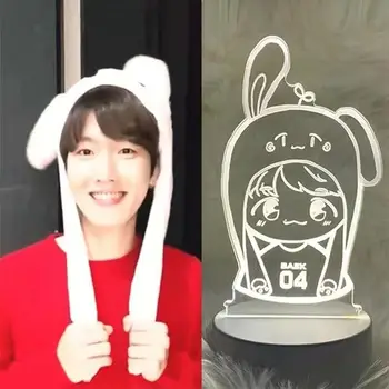 EXO Baekhyun stolná Lampa Svetlo Stick LED Nočné Svetlo Nočné Lampy Lightstick Cartoon Text Nočné Svetlo