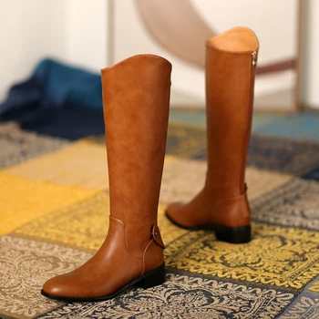 Ženy Originálne Kožené Topánky Nepremokavé Rytierov' topánky na Jeseň Zima kolená vysoké Topánky Mujer bota Žena Pohodlné Topánky Q8858