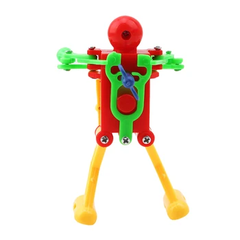 Nastaviteľné Farebné Tancujúci Robot Hračka Klasické Roztomilý Kreslený Hračky Pre Deti Detský Plastový Strojček Spring Wind-Up Hračka Dary