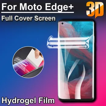 3D Ultra Jasné, Mäkké LCD Anti-Scratch Plné Pokrytie Obrazovky Chrániče Pre Motorola Moto Okraji+ plus Hydrogel Filmy(Nie sklo)