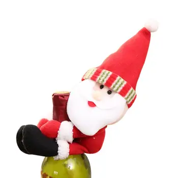 Vianočné Fľaša Vína Kryt Krásne Priliehajú Na Vianoce Elfovia/Snehuliak/Santa Claus Jedálenský Stôl Dekoratívne Ozdoby