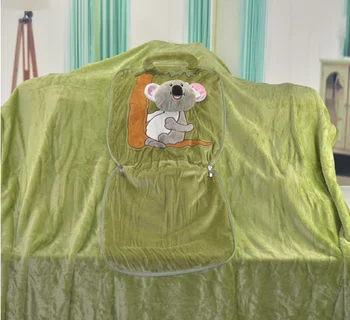 Zelená koala zvierat výšivky vzor vankúš mat deka home office nap deka móda