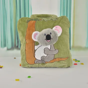 Zelená koala zvierat výšivky vzor vankúš mat deka home office nap deka móda