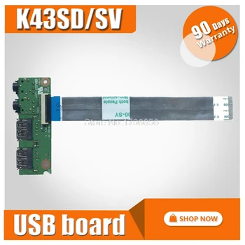 Pôvodný Pre Asus K43 K43SV K43SD A43S X43S K43S K43SJ P43SJ IO USB AUDIO JACK RADA