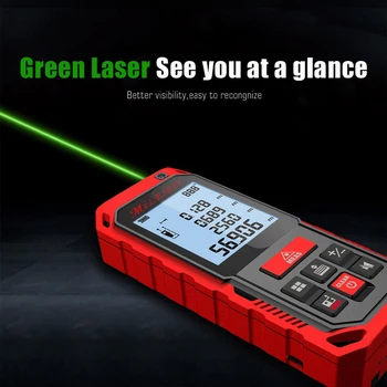Laserový Diaľkomer Merač Vzdialenosti Prenosné Dobíjacie Laserové Meranie Uhla Laser Rozsah Finder Červená Zelená Opatrenie 50M 100M 70M
