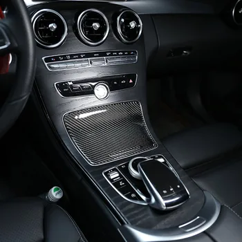Pre Mercedes Benz C Trieda W205 GlC X253-2019Real Uhlíkových Vlákien Interiéru Vozidla stredovej Konzoly Dekorácie Panel Nálepky Časti