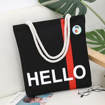2019 nové plátno nákupní taška módne konopné lano dámske kabelky knihy taška zelená módne kabelky skladacia nákupná taška eko tote