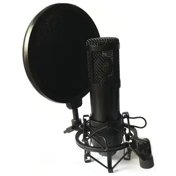 Profesionálny Mikrofón Mic Shock Mount S Shield Formuloval Hlavu Telescoping Výška Mikrofón Držiak Na Stojan, Držiak