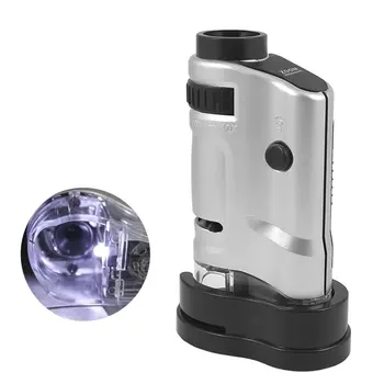 Mini Mikroskopom Ručné Prenosné Mikroskop S LED Svetlom 20X-40X Zväčšení Vreckový Mikroskop zväčšovacie sklo Loupe Sklo