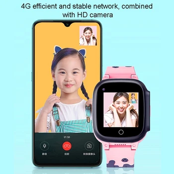 4G Detí Smart Sledovať HD Stlačte Displej GPS Hodinky s Hovoru Fotoaparát