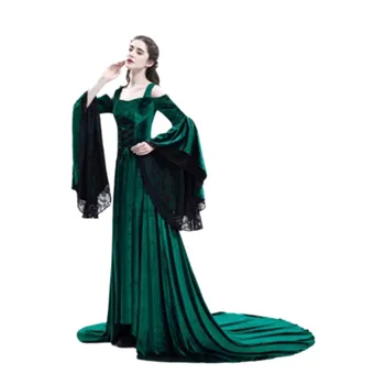 S-XXXXXL Renesancie princezná gotické šaty bez ramienok cosplay kostým stredoveké vintage šaty dámske šaty plus veľkosť