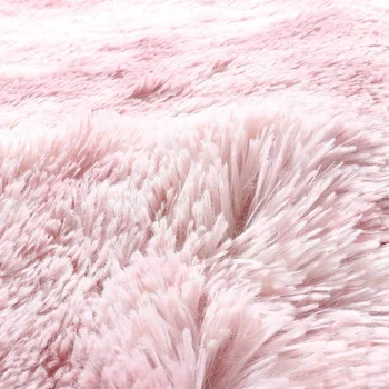 Hot pink hrubé plyšový koberec obývacia izba izba podlahy, vhodný pre koberec protišmyková podlaha mäkký koberec dieťaťa protišmyková podložka