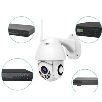 Nepremokavé Bezdrôtový Wifi Bezpečnostné Kamery Otáčania Loptu Stroj Siete Dohľadu Kamera 1080P 4 LED Vonkajšie 2.0 MP 90 Stupňov